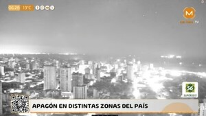 Paraguay amanece con apagón general, según reportes ciudadanos