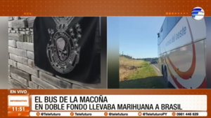 El bus de la macoña: encontraron marihuana en el doble fondo