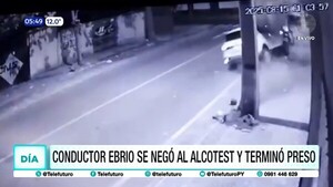 Asunción: Conductor choca contra árboles y da positivo a la prueba de alcotest