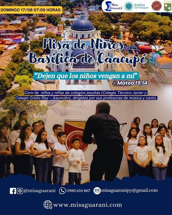 Interpretarán canciones de la «Misa de los niños» en la Basílica de Caacupé