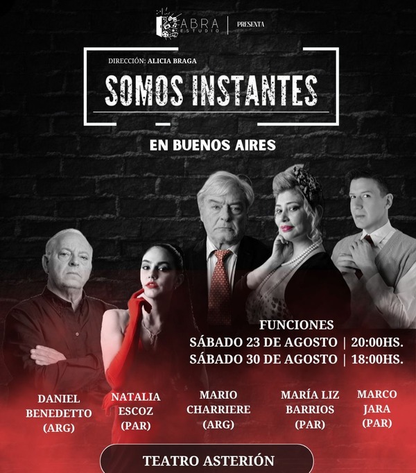 Obra teatral paraguaya "Somos instantes" sube a escena en Buenos Aires - trece