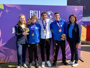 Barán acompañó la premiación de los 10K en aguas abiertas de los Juegos Panamericanos Junior 2025