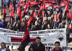 Educadores inician protesta masiva por reajuste salarial y nuevos rubros
