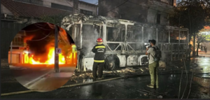 Botón de muestra: Transporte público, literalmente, “arde en llamas” - ADN Digital