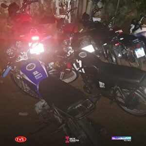 POLICÍA NACIONAL INCAUTA 21 MOTOCICLETAS EN OPERATIVOS CONTRA CARRERAS CLANDESTINAS EN ALTO PARANÁ - «TVS DIGITAL»