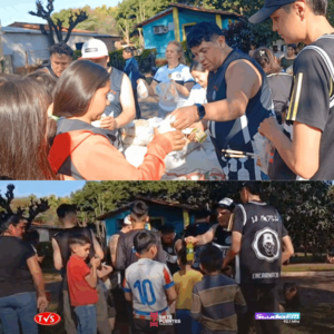 INTEGRANTES DE LA PANDILLA ENCARNACIÓN REALIZARON AGASAJO POR EL DÍA DEL NIÑO EN ARROYO PORÃ - «TVS DIGITAL»