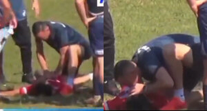 Versus / ¡Impactante! Kinesiólogo le salva la vida a futbolista en la Liga Caacupeña