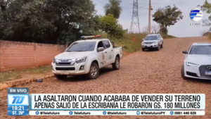 Asaltaron a una mujer que acababa de vender su terreno