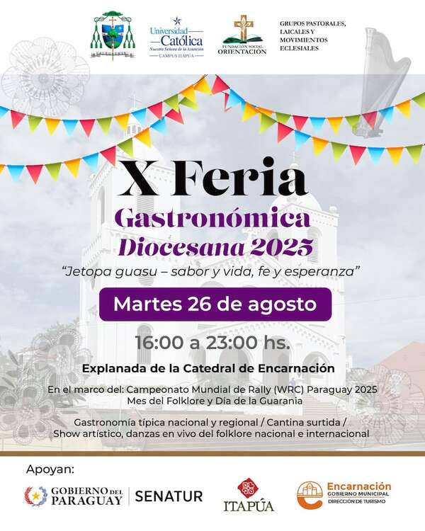Mundial de Rally: realizarán Feria Gastronómica Diocesana en Encarnación - Viajes - ABC Color