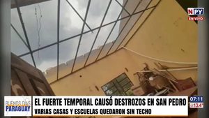 Fuerte temporal deja cuantiosos daños materiales en San Pedro