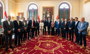 Nueva comisión directiva del Consejo de Gobernadores se reunió con el Presidente de la República y el Vicepresidente - Noticiero Paraguay