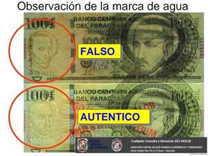 “Doble faz”: Policía alerta sobre nueva modalidad de billetes falsos y cómo detectarlos - Policiales - ABC Color