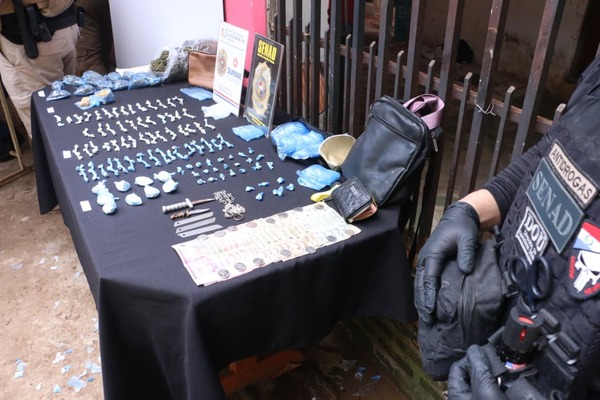 SENAD desmantela centro de distribución de drogas en San Lorenzo