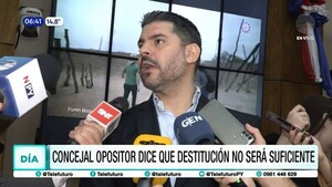 Concejal opositor dice que destitución de Nenecho no será suficiente