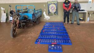 Llevaba 100 kilos de droga en su motocarro