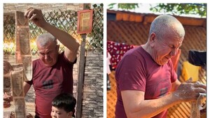 Abuelo emocionó al rollo al llorar por el regalo que tuvo