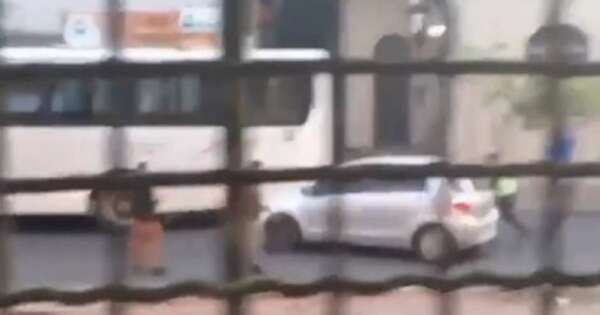 La Nación / Asunción: reportan disparos realizados por un automovilista tras roce con un colectivo