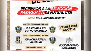 Selección Paraguaya de Futsal C13 se presenta este viernes en Encarnación