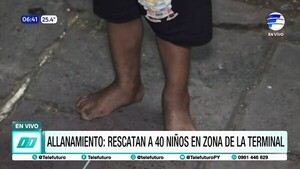 Rescataron a 40 niños en zona de la Estación de Buses de Asunción