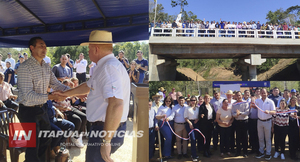 SE INAUGURA NUEVO PUENTE EN CALLE G DE PUERTO TRINIDAD, NUEVA ALBORADA.