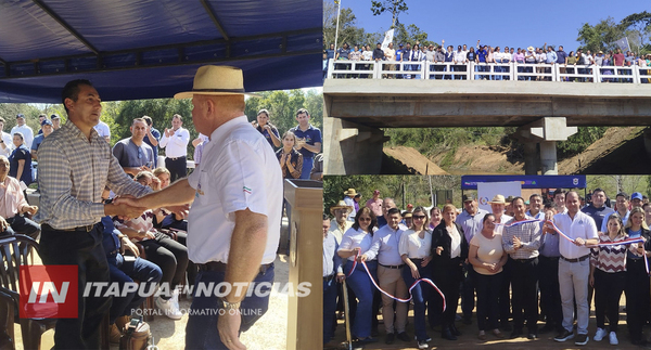 SE INAUGURA NUEVO PUENTE EN CALLE G DE PUERTO TRINIDAD, NUEVA ALBORADA.