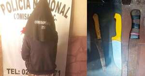 Diario HOY | Hombre borracho intentó atacar a su esposa con machete y fue detenido