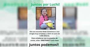 Diario HOY | “Juntos por Luchi”: impulsan campaña para ayudar a una niña a operarse en Argentina
