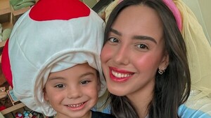 Popular / (GALERÍA) ¡Chulinísima! Doña de Miguel Almirón y su peque, visitaron el mundo de Mario Bros