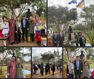 Barán participó del acto por el 34° Aniversario de la Independencia de Ucrania en Encarnación