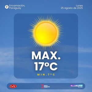 METEOROLOGÍA: SEMANA INICIA CON FRÍO Y LLUVIAS EN PARAGUAY - «TVS DIGITAL»