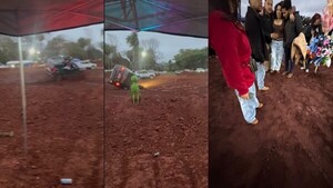 VIDEO: Se sentó en la ventanilla de camioneta que hizo trompo y terminó aplastada