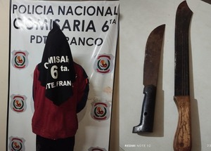 Hombre ebrio atacó con machete a su pareja en Presidente Franco - ADN Digital