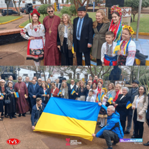 ACTO CONMEMORATIVO POR LOS 34 AÑOS DE INDEPENDENCIA DE UCRANIA EN ENCARNACIÓN - «TVS DIGITAL»