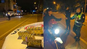 Policía de San Juan del Paraná entrega focos a motociclistas para prevenir accidentes