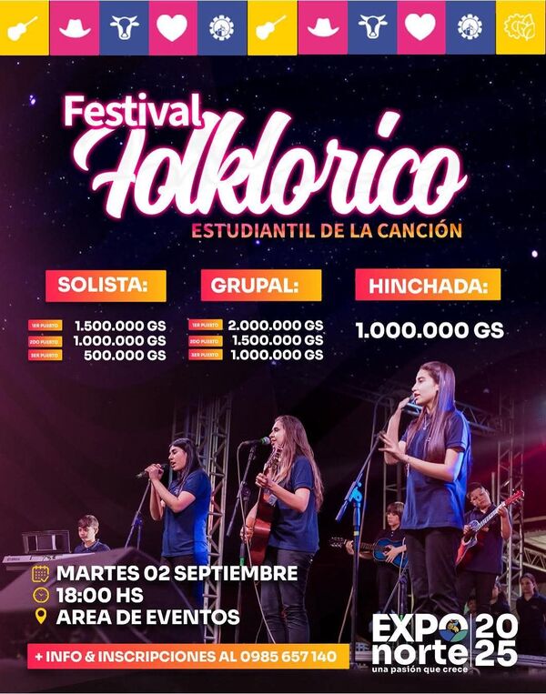 Festival Folklórico Estudiantil Expo Norte 2025 comvoca a artistas - Concepción al Día