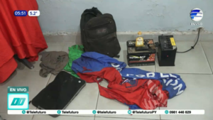 Detenido in fraganti robando baterías de taller mecánico en Asunción