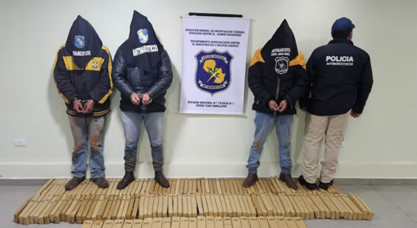 Incautan 170 kilos de marihuana y arrestan a tres personas