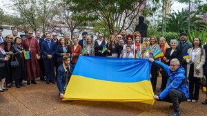 Comunidad ucraniana en Paraguay celebra 34 años de independencia