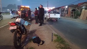 Peatón fallece tras ser atropellado por una moto en Limpio