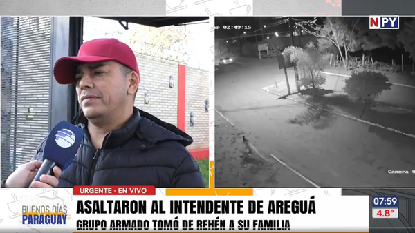 Delincuentes armados tomaron de rehén a intendente de Areguá y su familia
