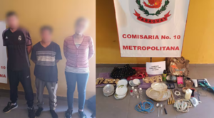 Ladrones fueron sorprendidos robando utensilios y antigüedades de una casa en Asunción