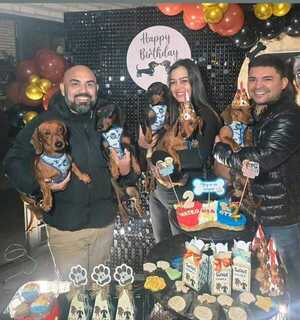 Popular / (VIDEO)Feroz farra armó Lari Riquelme por el cumple de sus "salchichas"!