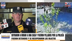 Entraron a robar a una casa y fueron aprehendidos en su huida por la Policía