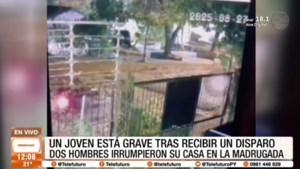 Joven en grave estado tras recibir un disparo