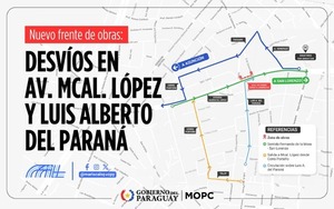 Anuncian nuevos desvíos por obras sobre Mariscal López
