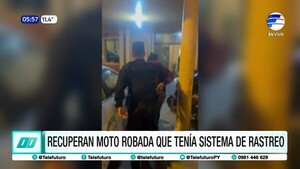 Recuperan moto robada gracias al GPS en Fernando de la Mora