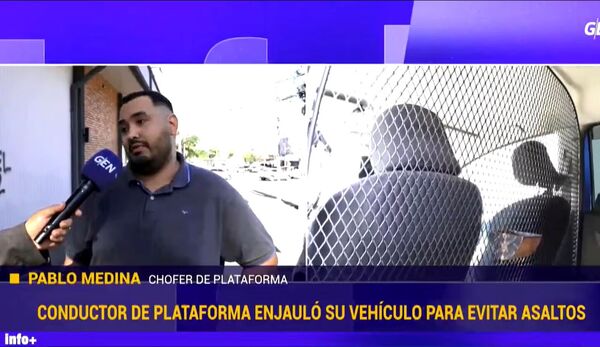 Conductor de plataforma decidió “enjaular” su vehículo para evitar asaltos