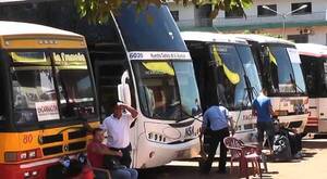 Dinatran refuerza la cantidad de buses que viajan hacia Itapúa - trece