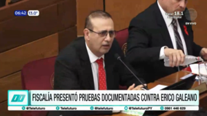 Fiscalía presentó pruebas documentadas contra Erico Galeano