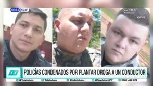 Tres policías fueron condenados por plantar droga a un conductor